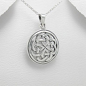 Celtic Knot Sterling Silver Round Pendant